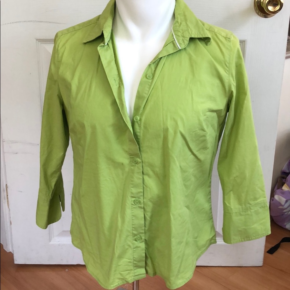 Lime Green Button Down Long Sleeve